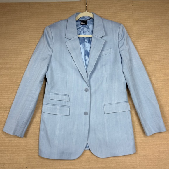 The Kooples Jackets & Blazers - The Kooples Light Blue Textured Two Button Blazer Jacket FR 38 US 6 Women's